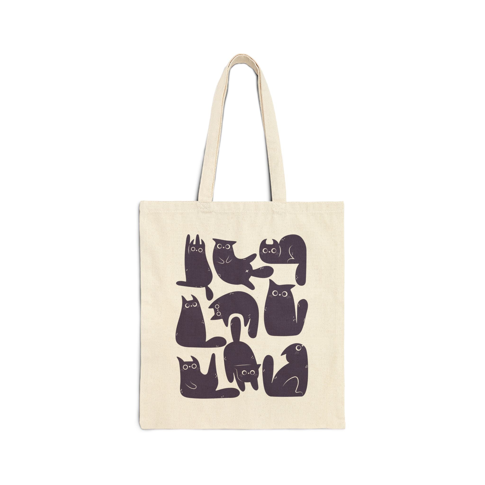 "Don't Stop Meow" Cotton Canvas Tote Bag