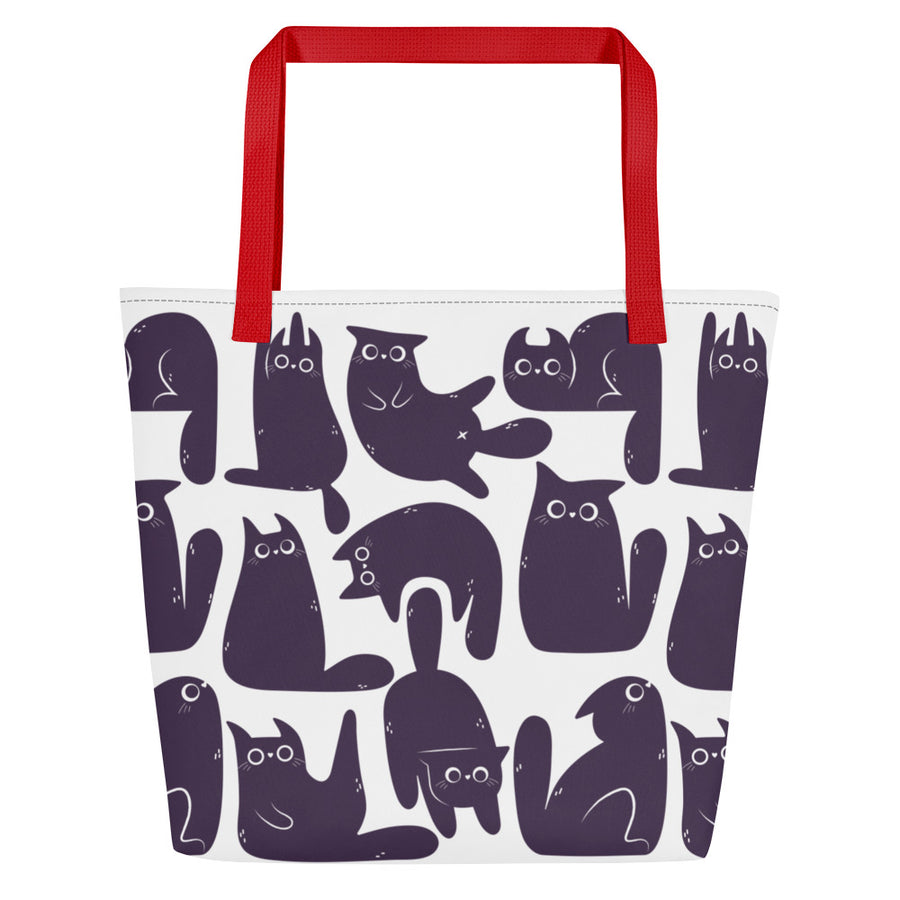 Don't Stop Meow Cats Large Tote Bag