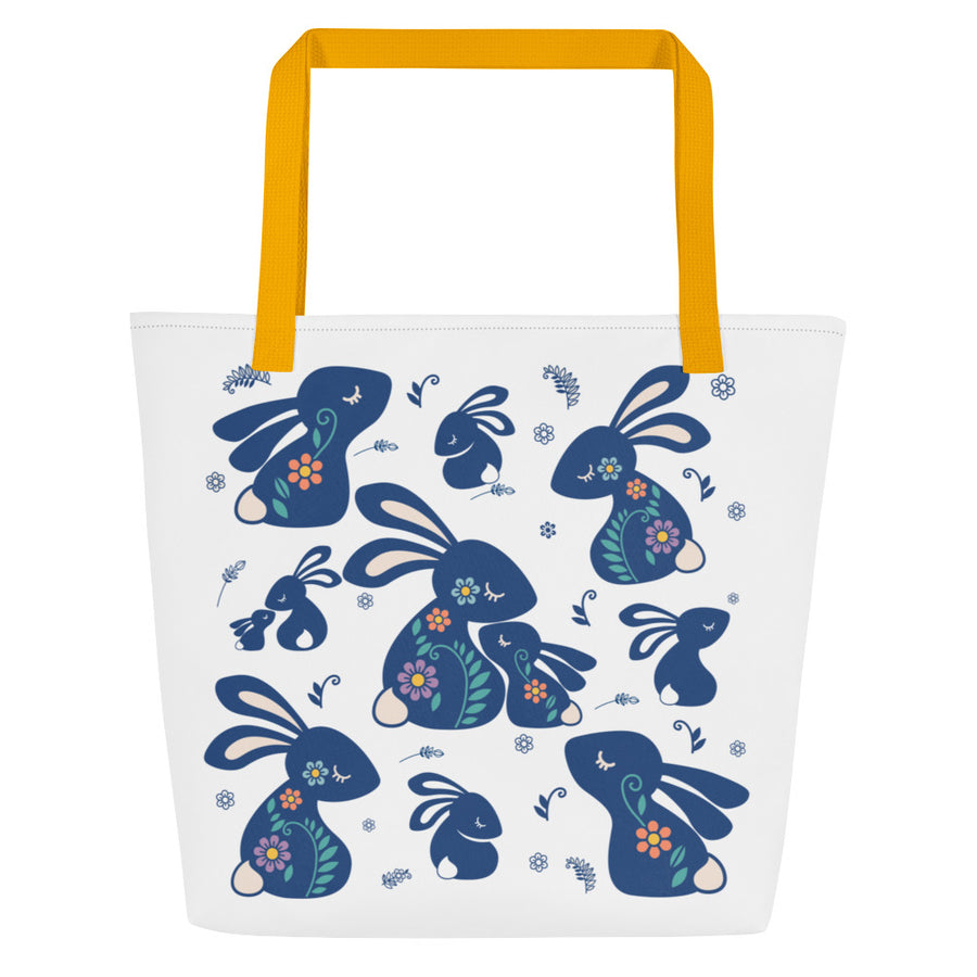 Hoppily Ever After Large Tote Bag