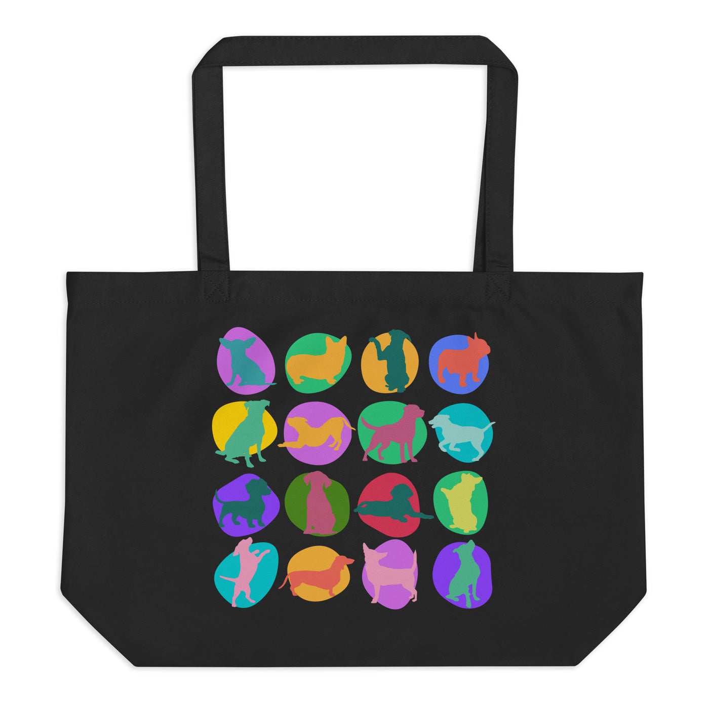 Dogs on the Run Large Cotton Tote Bag