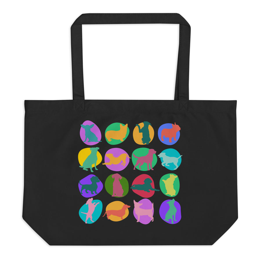 Dogs on the Run Large Cotton Tote Bag